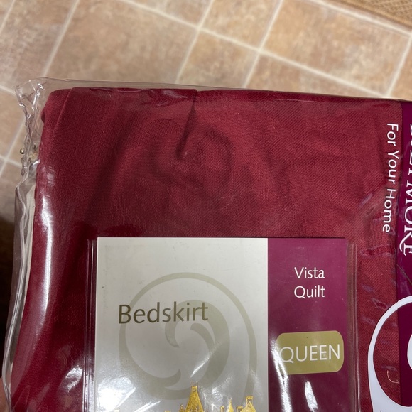 Biltmore Vista Quilt One Bedskirt Queen Red NEW NOS 60”X80” For Your House Belk. - Picture 13 of 13